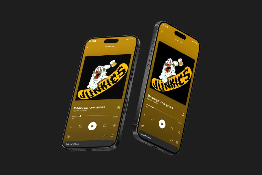 mockup podcast powder junkies